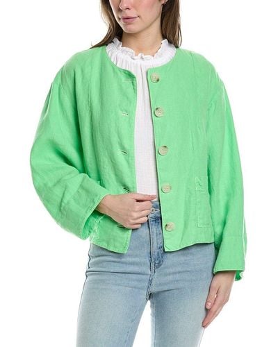 Velvet By Graham & Spencer Linen Blazer - Green