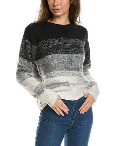 Lea & Viola Ombre Wool-blend Sweater - Gray