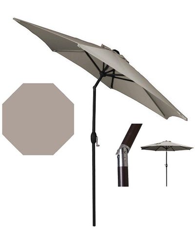 Panama Jack 9Ft Patio Umbrella With Crank - Metallic