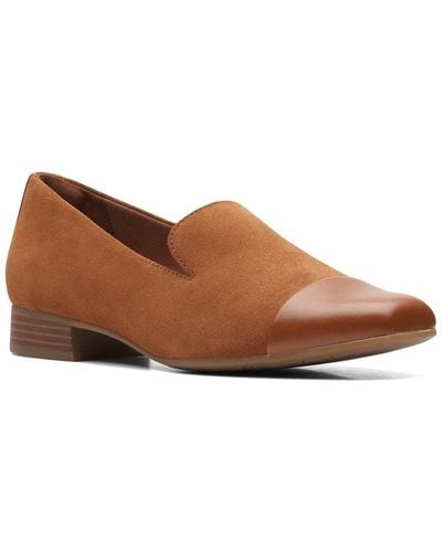 Clarks Tilmont Step Faux Suede Slip On Loafers - Brown