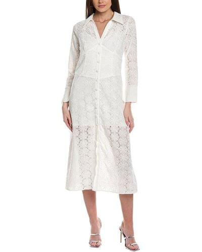 Line & Dot Lydia Midi Dress - White