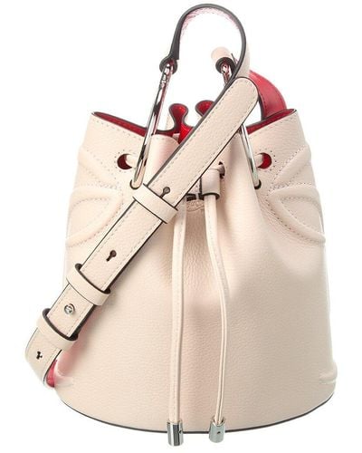 Christian Louboutin By My Side Leather Bucket Bag - Natural