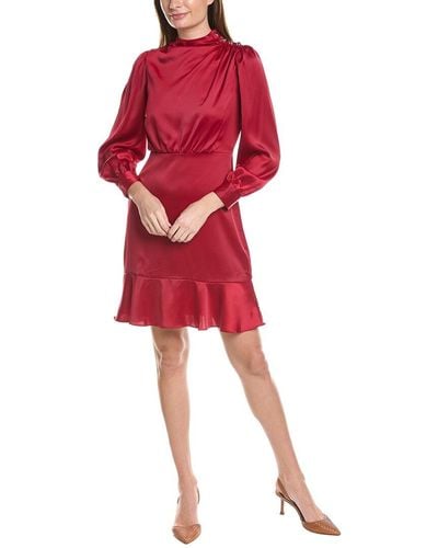 Maggy London Satin Mini Dress - Red