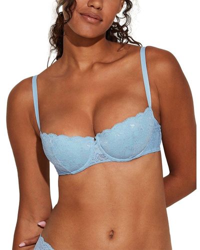 Cosabella Never Say Never Pushie Push Up Bra - Blue