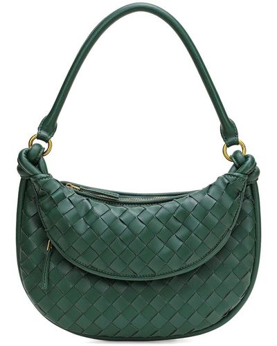 Tiffany & Fred Paris Smooth Leather Satchel - Green