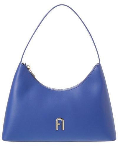Furla Diamante Small Leather Shoulder Bag - Blue