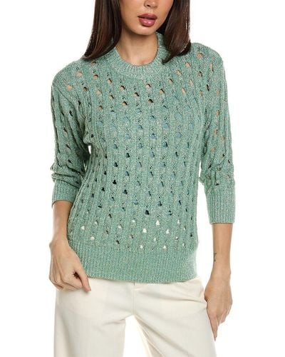 St. John Crochet Sweater - Green