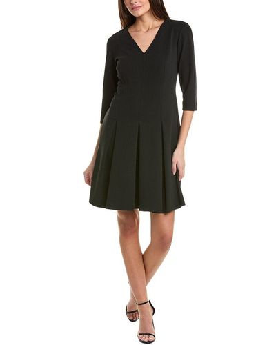 Natori Sold Knit Crepe Dress - Black