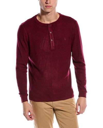 Tailorbyrd Cozy Henley Shirt - Red