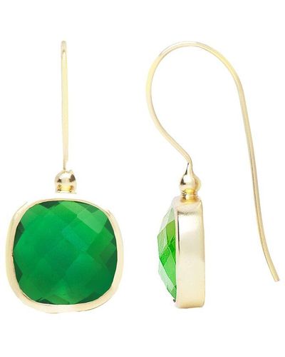 Saachi 18k Plated Earrings - Green