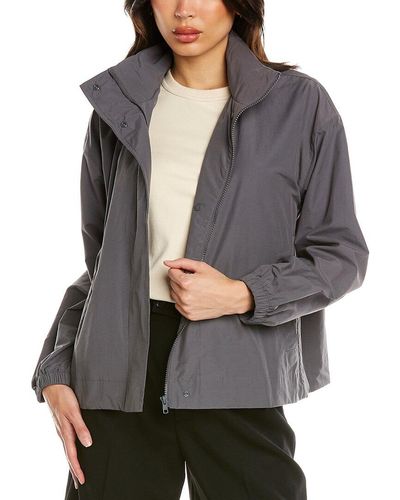 Eileen Fisher Stand Collar Coat - Gray