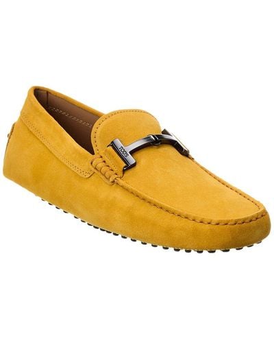 Tod's Gommini Suede Loafer - Yellow