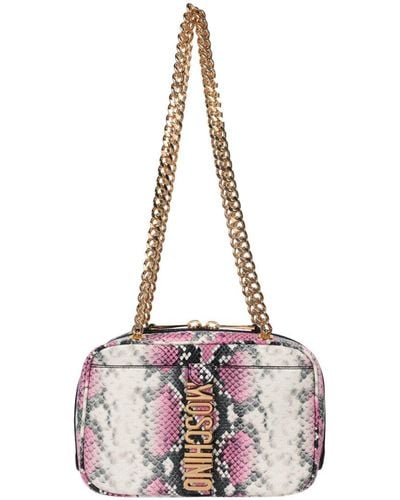 Moschino Leather Shoulder Bag - Pink