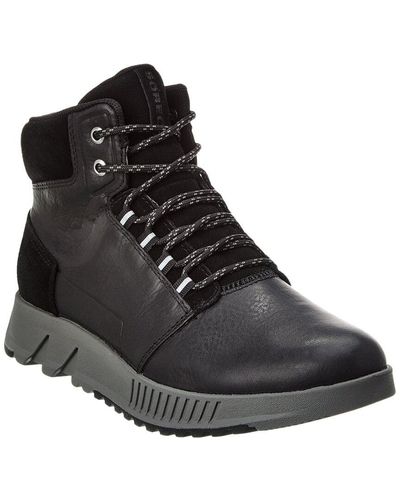 Sorel Mac Hill Lite Mid Waterproof Leather Boot - Black