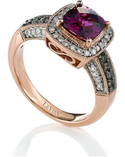 Le Vian 14k Strawberry Gold 2.03 Ct. Tw. Diamond & Rhodolite Ring - Pink