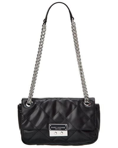 Marc Jacobs Flap Chain Leather Crossbody - Black
