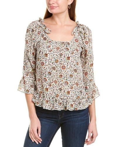 Tory Burch Printed Ruffle Blouse - Multicolor