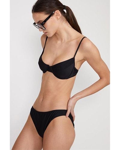Cynthia Rowley Solid Bikini Bottom - Black