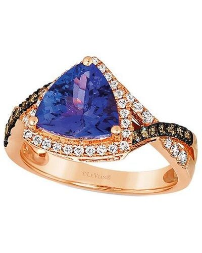 Le Vian Periwinkle 14K 2.28 Ct. Tw. Diamond & Tanzanite Ring - Blue