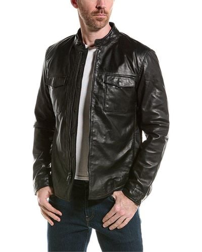 John Varvatos Steve Leather Jacket - Black