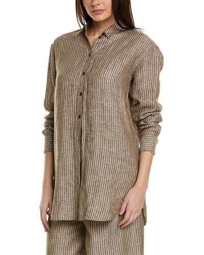 Boden Relaxed Linen Shirt - Brown