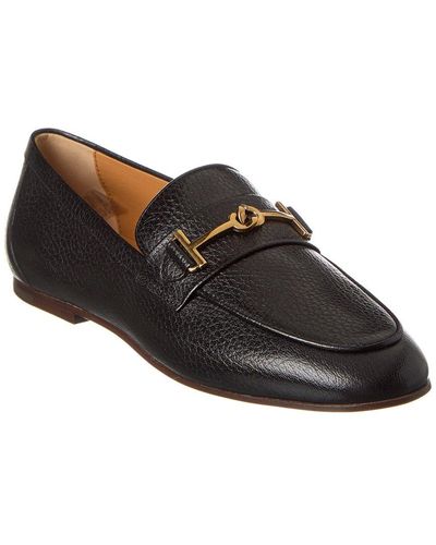 Tod's Double T Leather Loafer - Black