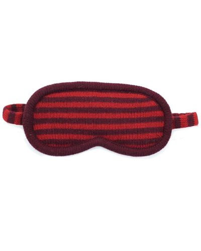 Portolano Striped Eye Mask - Red