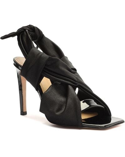 SCHUTZ SHOES Marcie Patent & Leather Sandal - Black