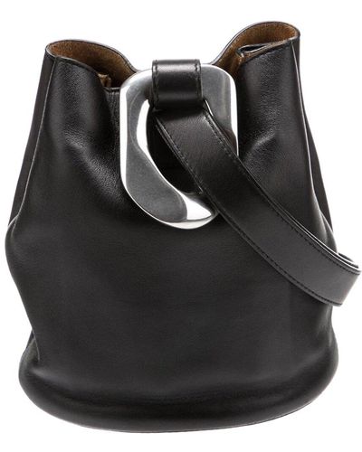 Bottega Veneta Limited Edition Calfskin Leather Ring Bucket Bag (Authentic Pre-Owned) - Black