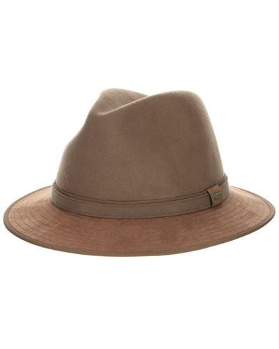 Scala Wool Felt Safari Hat - Brown