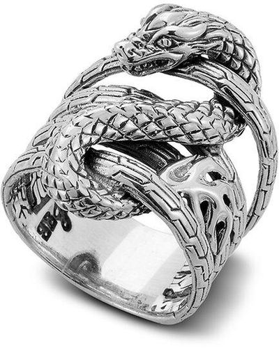 Samuel B. Silver Dragon Wrap Ring - White