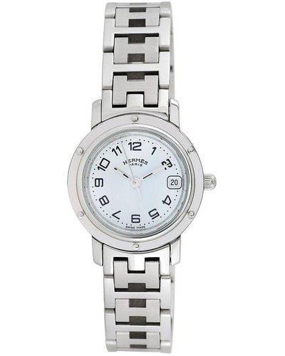 Hermès Clipper Watch, Circa 1990S (Authentic Pre-Owned) - White
