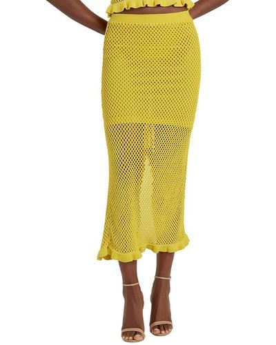Cinq À Sept Kerry Knit Skirt - Yellow