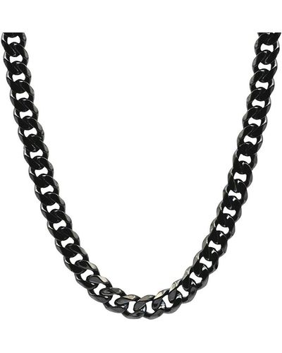 Jane Basch Steel Necklace - Metallic
