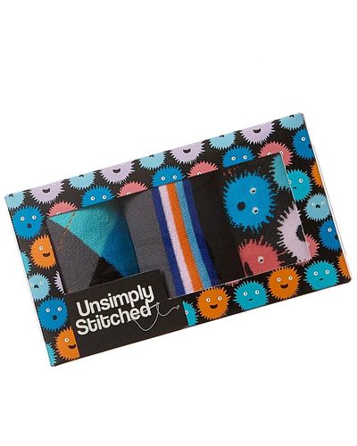 Unsimply Stitched 3pk Socks Gift Box - Blue