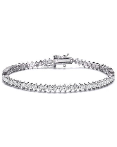 Genevive Jewelry Silver Cz Bracelet - White