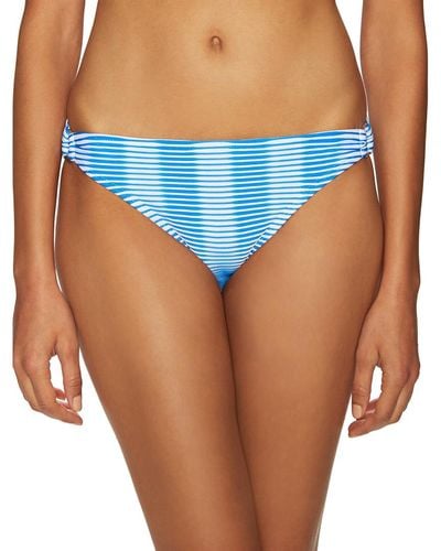 Shoshanna Graphic Stripes Bikini Bottom - Blue
