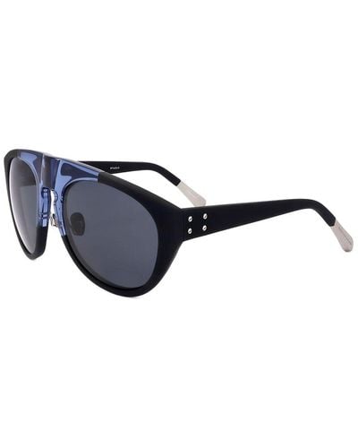 Linda Farrow Kris Van Assche By Linda Farrow Kva35 56mm Sunglasses - Blue
