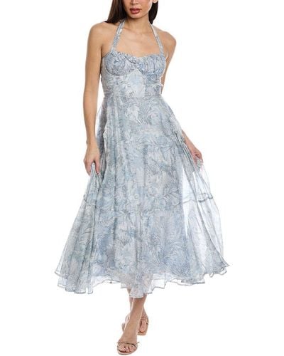 Astr Mariella Midi Dress - Blue