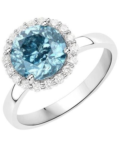 Diana M. Jewels Fine Jewellery 14k 2.25 Ct. Tw. Diamond & Blue Diamond Ring