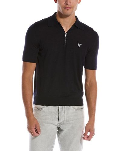 Prada Wool Polo Shirt - Black