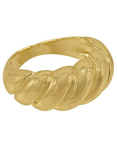 Adornia 14k Plated Croissant Ring - Metallic