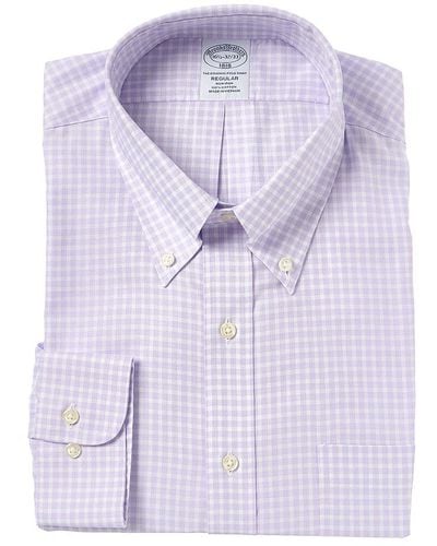 Brooks Brothers Regular Fit Dress Shirt - Purple