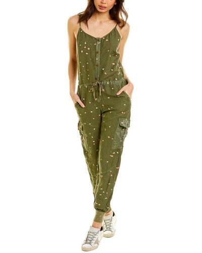 Young Fabulous & Broke Kaia Linen-blend Jumpsuit - Green