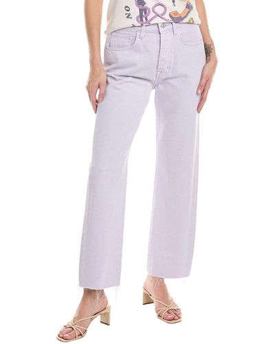 7 For All Mankind Easy Lavender Straight Ankle Jean - Pink