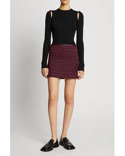 Proenza Schouler Smocked Mini Skirt - Purple