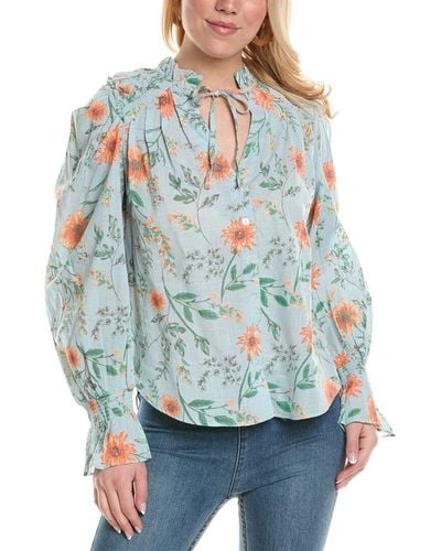 Free People Meant To Be Blouse - Blue