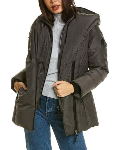 Mackage Adali Leather-trim Down Coat - Gray