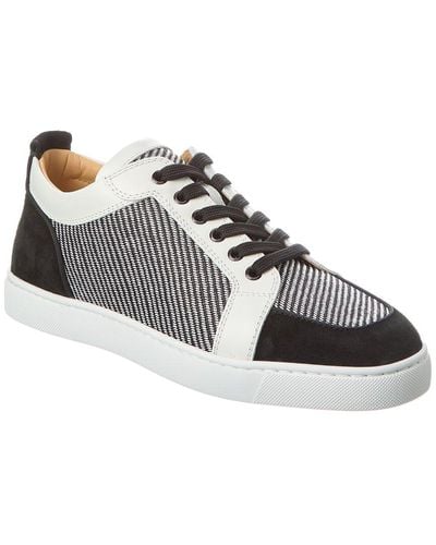 Christian Louboutin Rantulow Orlato Suede & Leather Trainer - Black