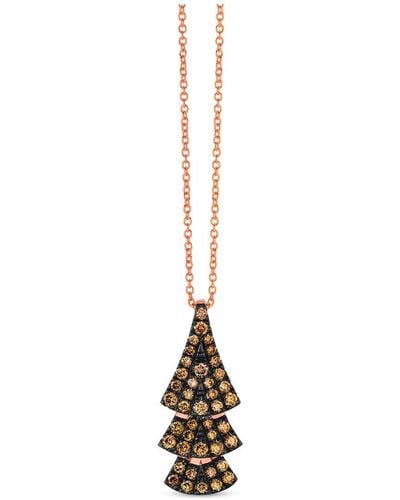 Le Vian Le Vian Chocolatier 14k Strawberry Gold 0.63 Ct. Tw. Diamond Pendant Necklace - Metallic
